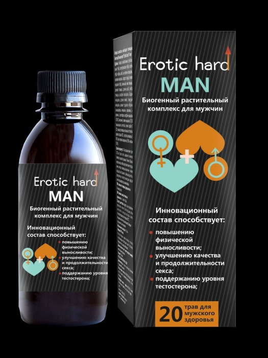 Мужской биогенный концентрат для усиления эрекции Erotic hard Man - 250 мл. - Erotic Hard - купить с доставкой в Бердске