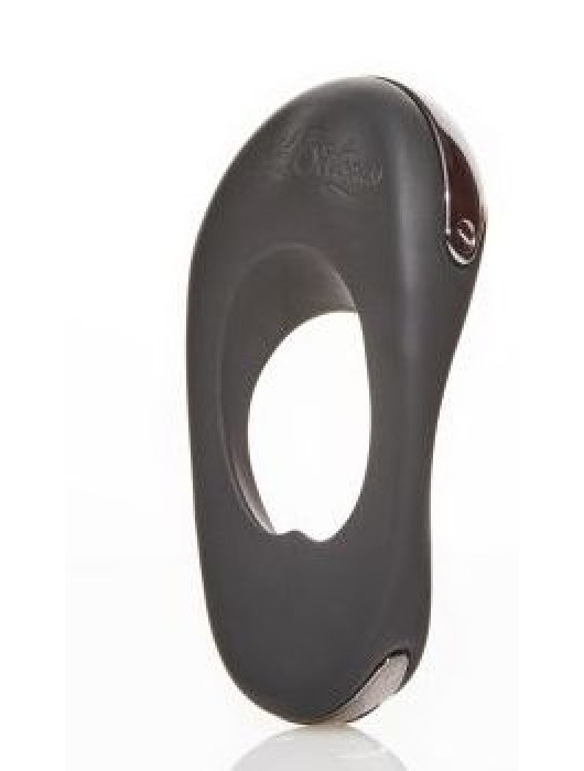 Черное эрекционное виброкольцо с двумя виброэлементами ATOM PLUS - Hot Octopuss - в Бердске купить с доставкой