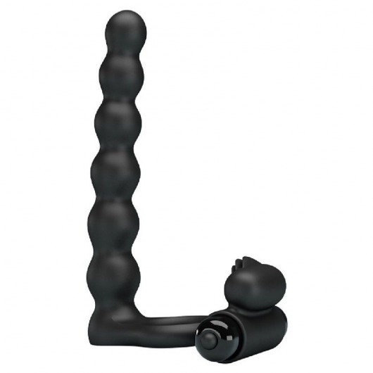 Черная насадка для двойной стимуляции Hercules Penis Sheath III - 15,3 см. - Baile - купить с доставкой в Бердске