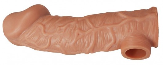 Телесная насадка на фаллос с фиксацией мошонки EXTREME SLEEVE - 15,6 см. - KOKOS - в Бердске купить с доставкой