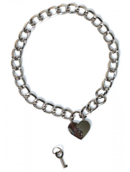 Серебристый ошейник Embrace с ключиком - Lola Games - купить с доставкой в Бердске