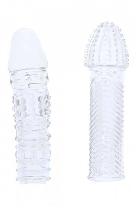 Комплект из 2 прозрачных насадок на пенис PENIS EXTENDER PACK - Dream Toys - в Бердске купить с доставкой
