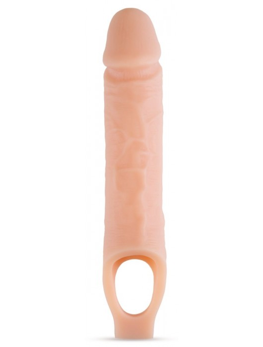 Телесный реалистичный фаллоудлинитель 10 Inch Silicone Cock Sheath Penis Extender - 25,4 см. - Blush Novelties - в Бердске купить с доставкой