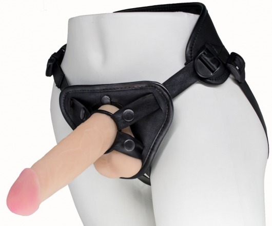 Пояс харнесс BEST UNI strap с 2 насадками - 18 и 22 см. - LOVETOY (А-Полимер) - купить с доставкой в Бердске
