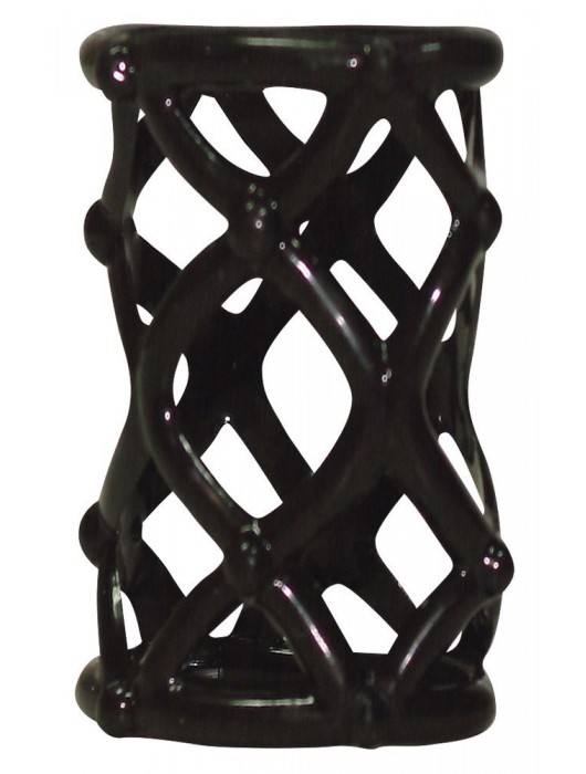 Чёрная насадка-сетка на пенис Orgasmus Wunder - Orion - в Бердске купить с доставкой