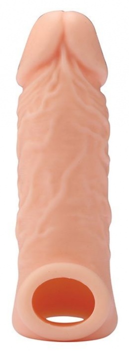 Телесная насадка EXTENDER WITH BALL STRAP 5.5 - 14 см. - Dream Toys - в Бердске купить с доставкой