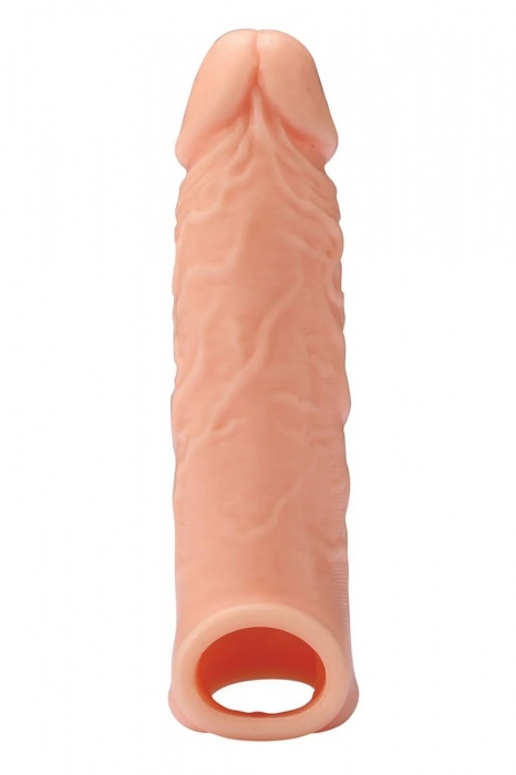 Телесная насадка EXTENDER WITH BALL STRAP 6.5 - 17 см. - Dream Toys - в Бердске купить с доставкой