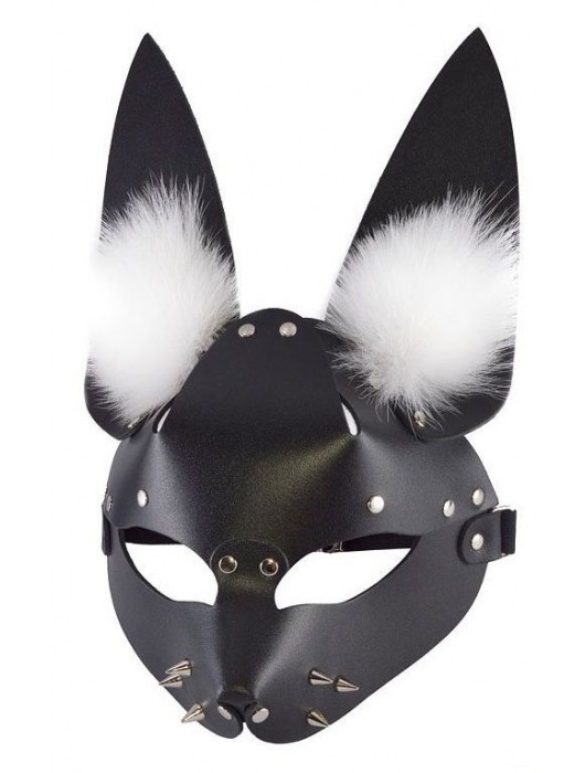 Черная маска  Зайка  с меховыми ушками - Sitabella - купить с доставкой в Бердске