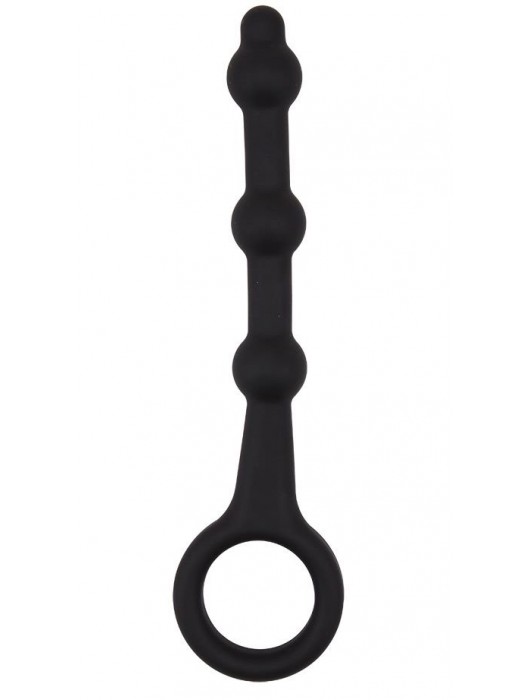 Черная анальная ёлочка Pleasure Piston - 17,5 см. - Chisa