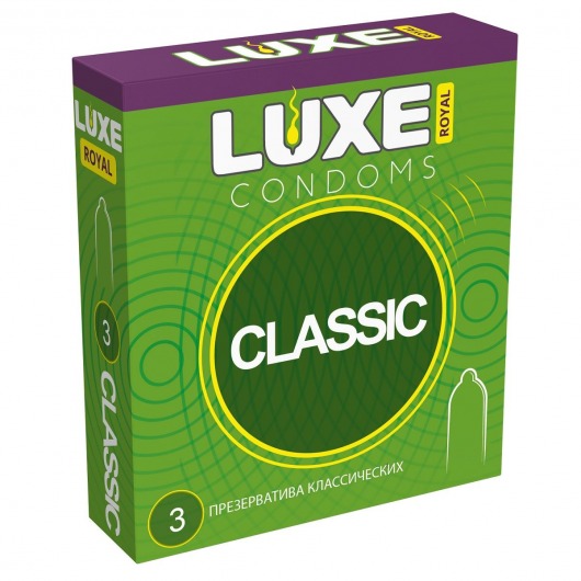 Гладкие презервативы LUXE Royal Classic - 3 шт. - Luxe - купить с доставкой в Бердске