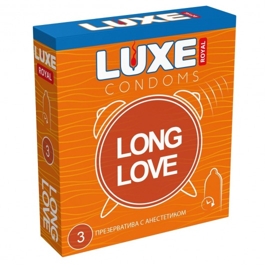 Презервативы с продлевающим эффектом LUXE Royal Long Love - 3 шт. - Luxe - купить с доставкой в Бердске