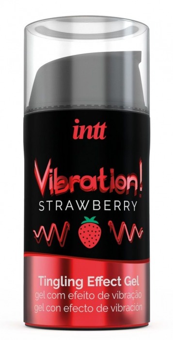 Жидкий интимный гель с эффектом вибрации Vibration! Strawberry - 15 мл. - INTT - купить с доставкой в Бердске