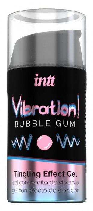 Жидкий интимный гель с эффектом вибрации Vibration! Bubble Gum - 15 мл. - INTT - купить с доставкой в Бердске