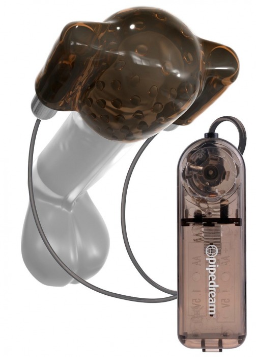 Дымчатый вибростимулятор головки пениса Dual Vibrating Head Teaser - Pipedream - в Бердске купить с доставкой