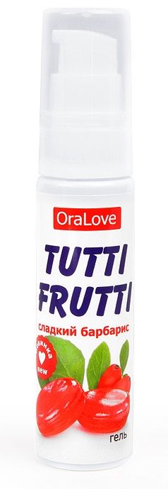 Гель-смазка Tutti-frutti со вкусом барбариса - 30 гр. - Биоритм - купить с доставкой в Бердске