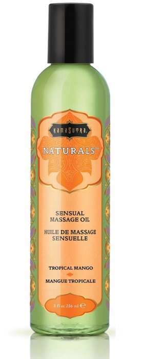 Массажное масло Naturals Tropical Mango с ароматом манго - 236 мл. - Kama Sutra - купить с доставкой в Бердске