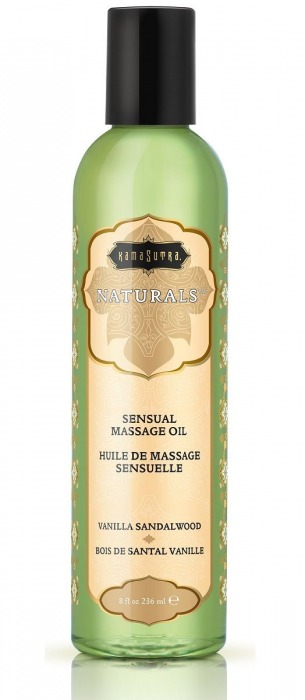 Массажное масло Naturals Vanilla Sandalwood с ароматом ванили и сандала - 236 мл. - Kama Sutra - купить с доставкой в Бердске