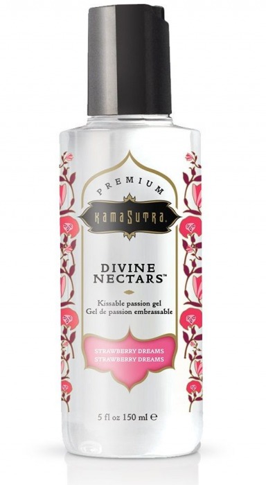 Гель-лубрикант на водной основе Divine Nectars Strawberry Dream с ароматом клубники - 150 мл. - Kama Sutra - купить с доставкой в Бердске
