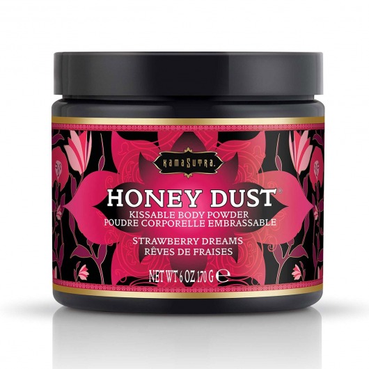 Пудра для тела Honey Dust Body Powder с ароматом клубники - 170 гр. - Kama Sutra - купить с доставкой в Бердске