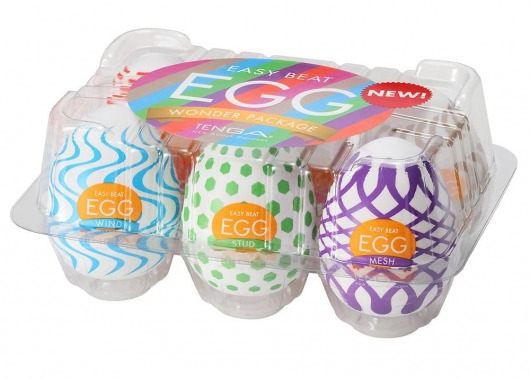 Набор из 6 мастурбаторов Tenga EGG IV с различным рельефом - Tenga - в Бердске купить с доставкой