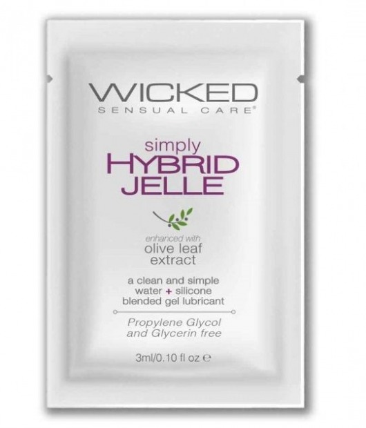 Гель-лубрикант на водно-силиконовой основе Simply Hybrid Jelle - 3 мл. - Wicked - купить с доставкой в Бердске