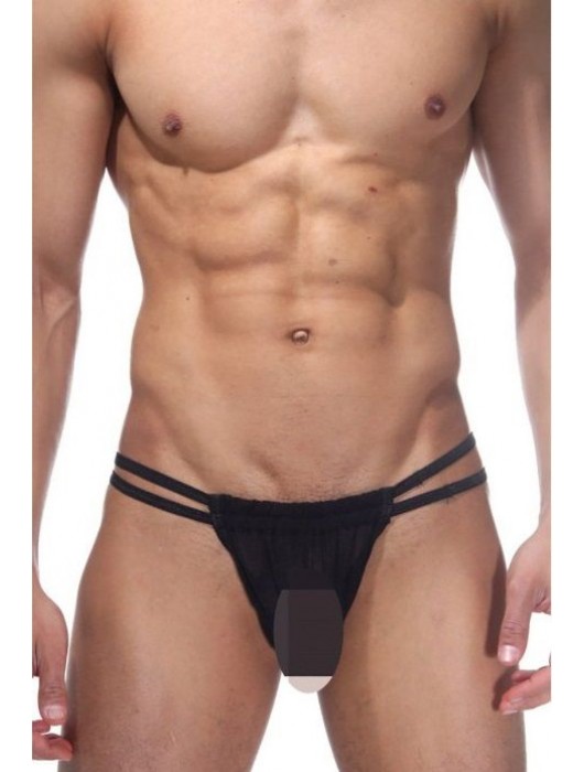 Мужские трусы-танга из полупрозрачной тянущейся ткани - La Blinque купить с доставкой