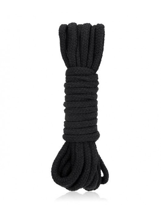 Черная хлопковая веревка для бондажа - 5 м. - Lux Fetish - купить с доставкой в Бердске