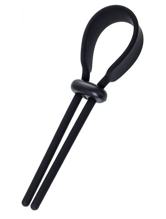 Черное эрекционное лассо на пенис Keb - A-toys - в Бердске купить с доставкой