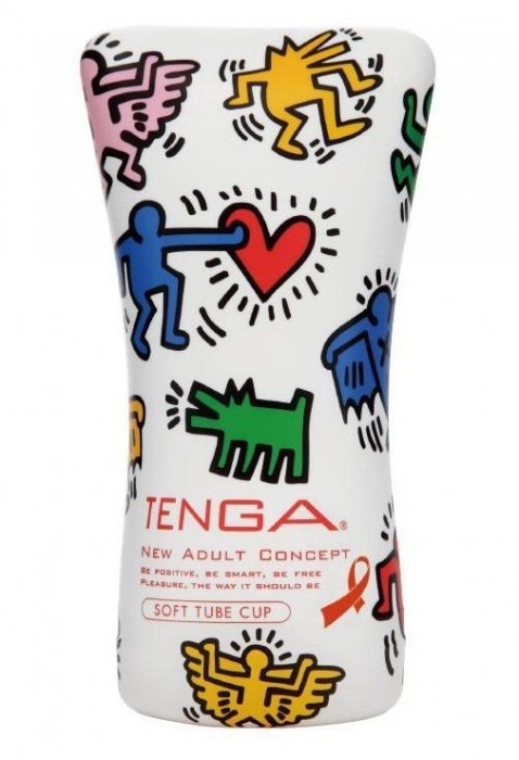 Мастурбатор-туба Keith Haring Soft Tube CUP - Tenga - в Бердске купить с доставкой