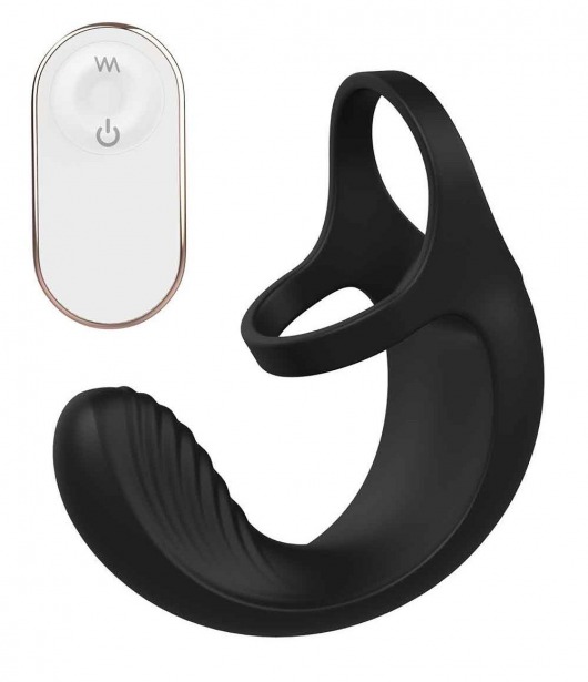 Черный анальный стимулятор с эрекционными кольцами Remote Couple Teaser - Dream Toys - в Бердске купить с доставкой