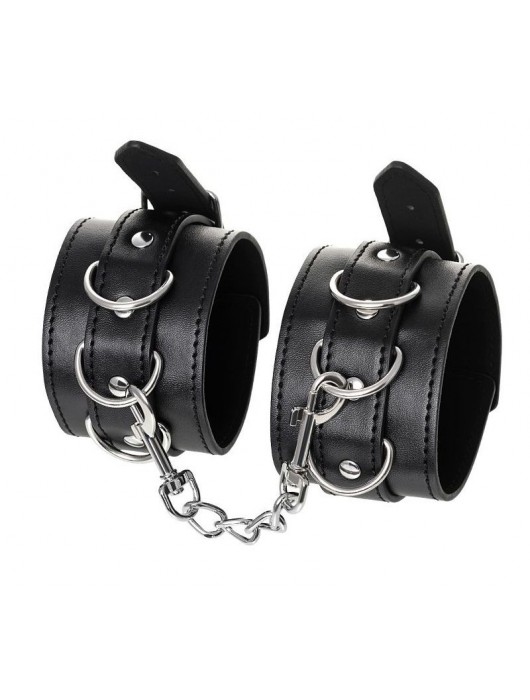 Черные оковы Anonymo из искусственной кожи - ToyFa - купить с доставкой в Бердске