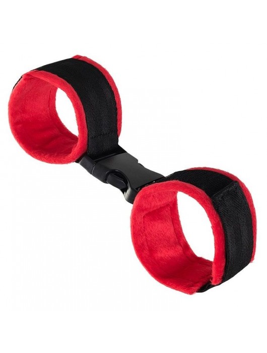 Красно-черные велюровые оковы Anonymo - ToyFa - купить с доставкой в Бердске