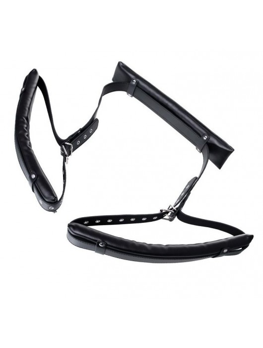 Черные кожаные стропы для фиксации Anonymo - ToyFa - купить с доставкой в Бердске