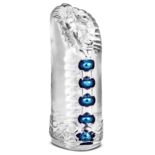 Прозрачный мастурбатор-вагина с 5 стимулирующими бусинами Snatch - Blush Novelties - в Бердске купить с доставкой