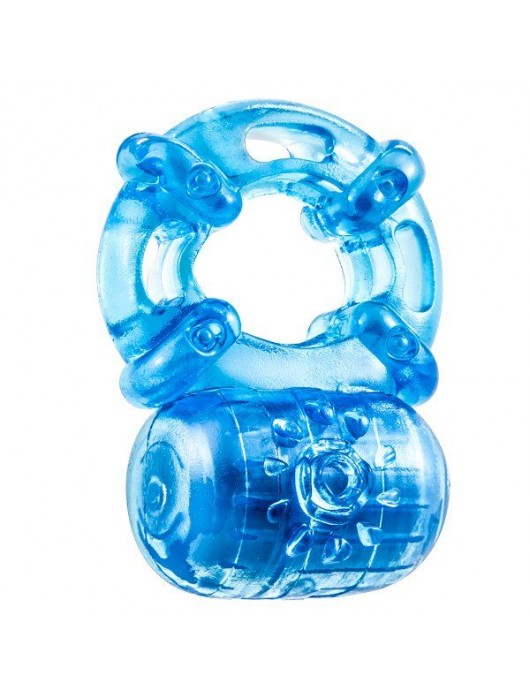 Голубое эрекционное виброкольцо Reusable 5 Function Cock Ring - Blush Novelties - в Бердске купить с доставкой