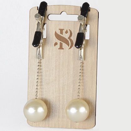 Зажимы на соски с бусинами под жемчуг Pearl - Sitabella - купить с доставкой в Бердске