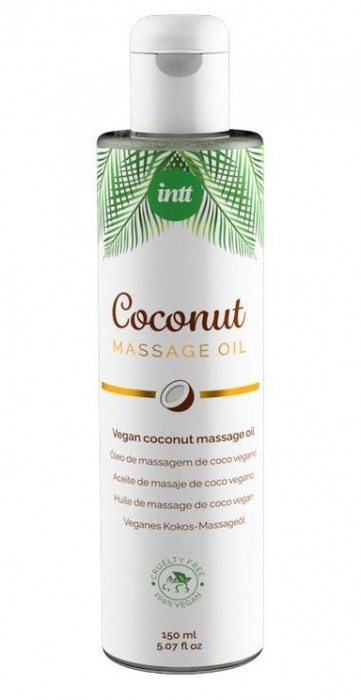 Массажное масло Vegan Coconut - 150 мл. - INTT - купить с доставкой в Бердске