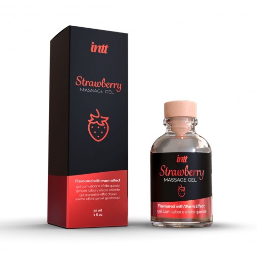 Массажный гель с ароматом клубники Strawberry - 30 мл. - INTT - купить с доставкой в Бердске