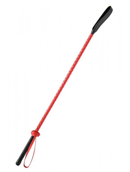 Красно-черный гладкий стек - 71 см. - Fetish Tentation - купить с доставкой в Бердске