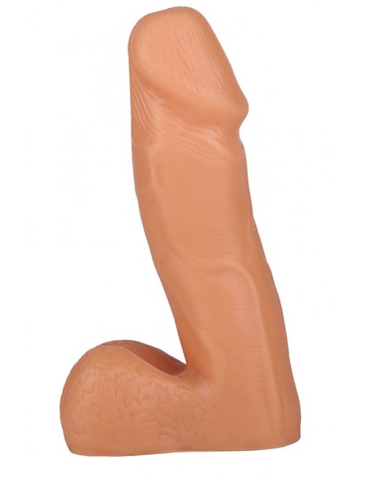 Пустотелый фаллоимитатор с мошонкой - 15,5 см. - Джага-Джага