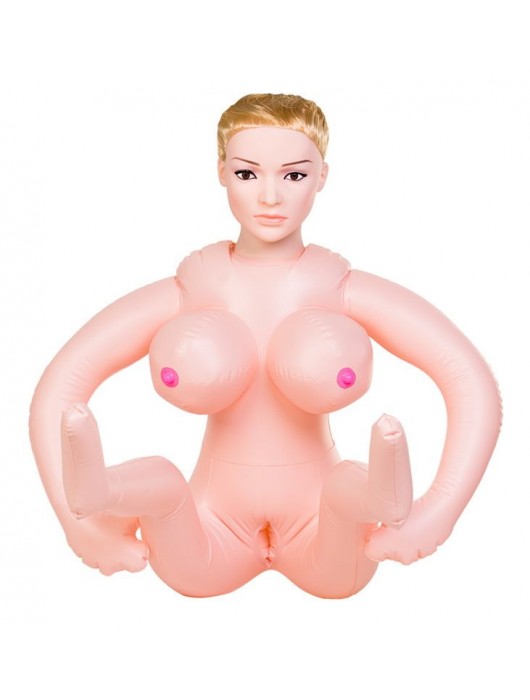 Надувная секс-кукла с реалистичной головой и поднятыми ножками - ToyFa - в Бердске купить с доставкой
