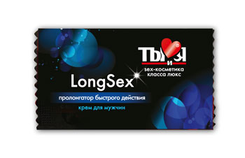 Пролонгирующий крем LongSex в одноразовой упаковке - 1,5 гр. - Биоритм - купить с доставкой в Бердске
