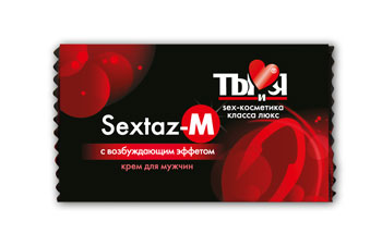 Возбуждающий крем Sextaz-M для мужчин в одноразовой упаковке - 1,5 гр. - Биоритм - купить с доставкой в Бердске