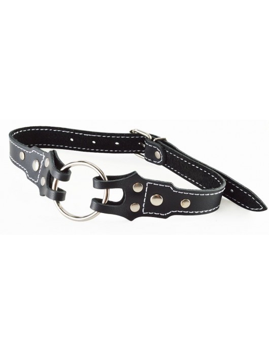 Кляп-рамка на ремешках с контрастной строчкой - Sitabella - купить с доставкой в Бердске