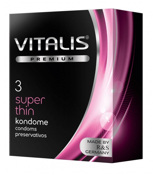 Ультратонкие презервативы VITALIS PREMIUM super thin - 3 шт. - Vitalis - купить с доставкой в Бердске