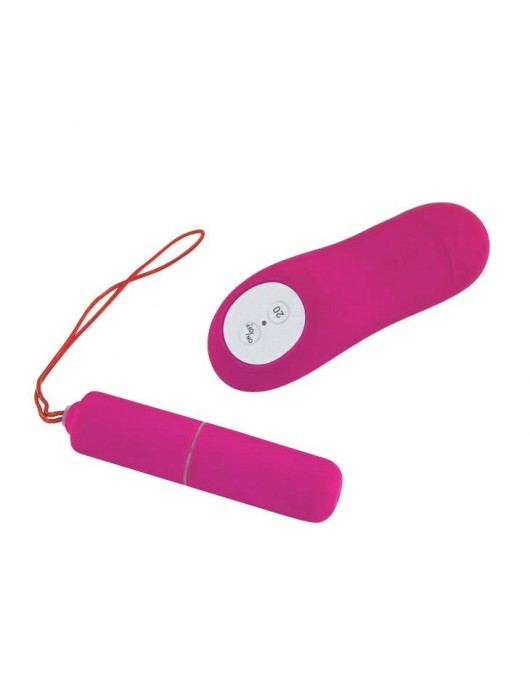 Розовая вибропуля Magic X20 с дистанционным пультом управления 20 режимами вибрации - Baile