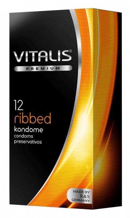 Ребристые презервативы VITALIS PREMIUM ribbed - 12 шт. - Vitalis - купить с доставкой в Бердске