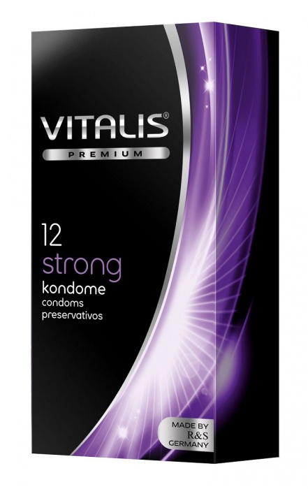 Презервативы с утолщённой стенкой VITALIS PREMIUM strong - 12 шт. - Vitalis - купить с доставкой в Бердске