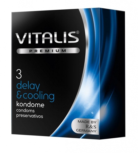 Презервативы VITALIS PREMIUM delay   cooling с охлаждающим эффектом - 3 шт. - Vitalis - купить с доставкой в Бердске