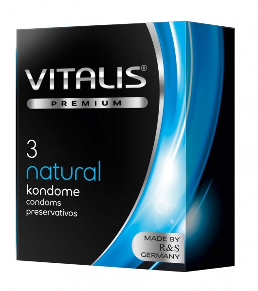 Классические презервативы VITALIS PREMIUM natural - 3 шт. - Vitalis - купить с доставкой в Бердске
